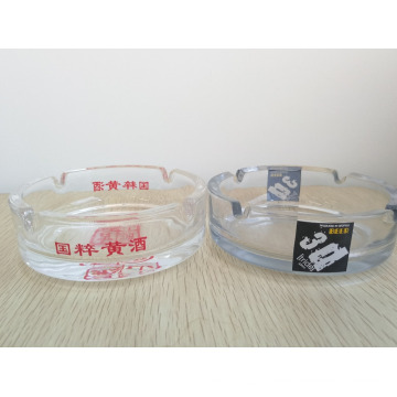 Haonai Clear Glass Ashtray Round Ashtray with custom logo